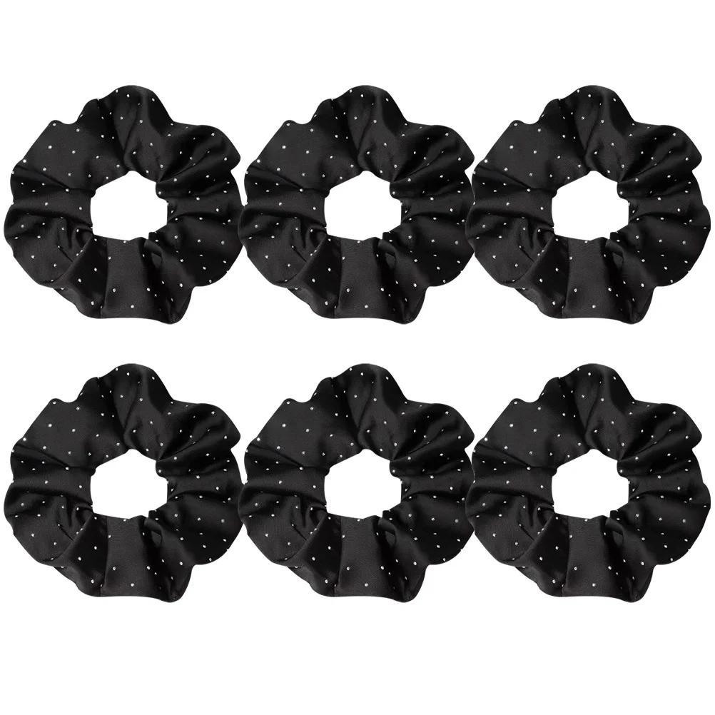 

6pcs Elastic Hair Ties Women Rhinestone Ponytail Holders Hair Scrunchies Hair Accessories