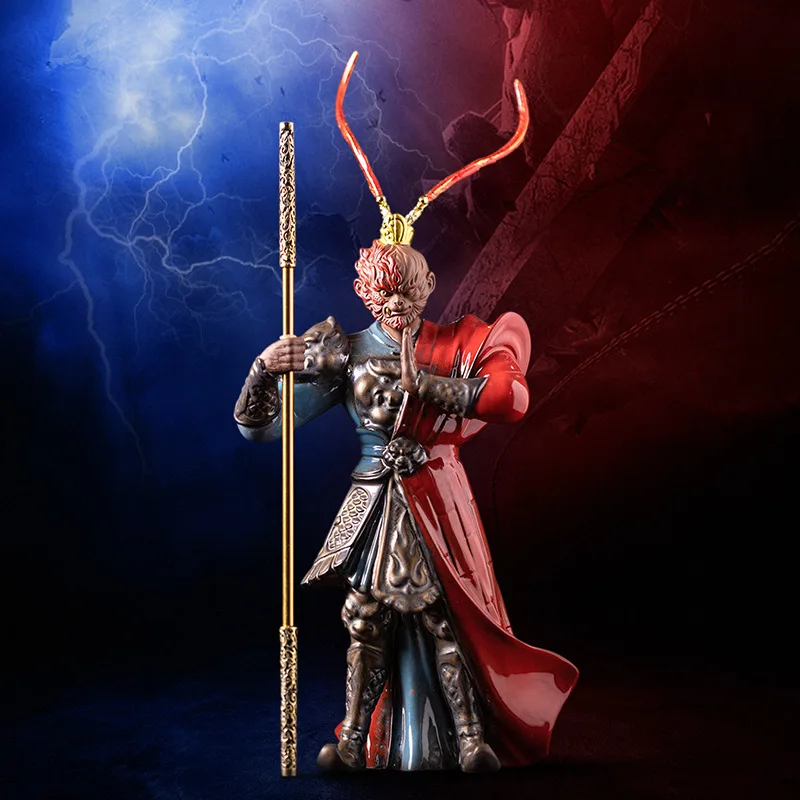 0019 Handmade Devil or Angel Monkey King Ceramic Ornaments Living Room Bedroom Desktop Decorations Creative Gifts Souvenirs