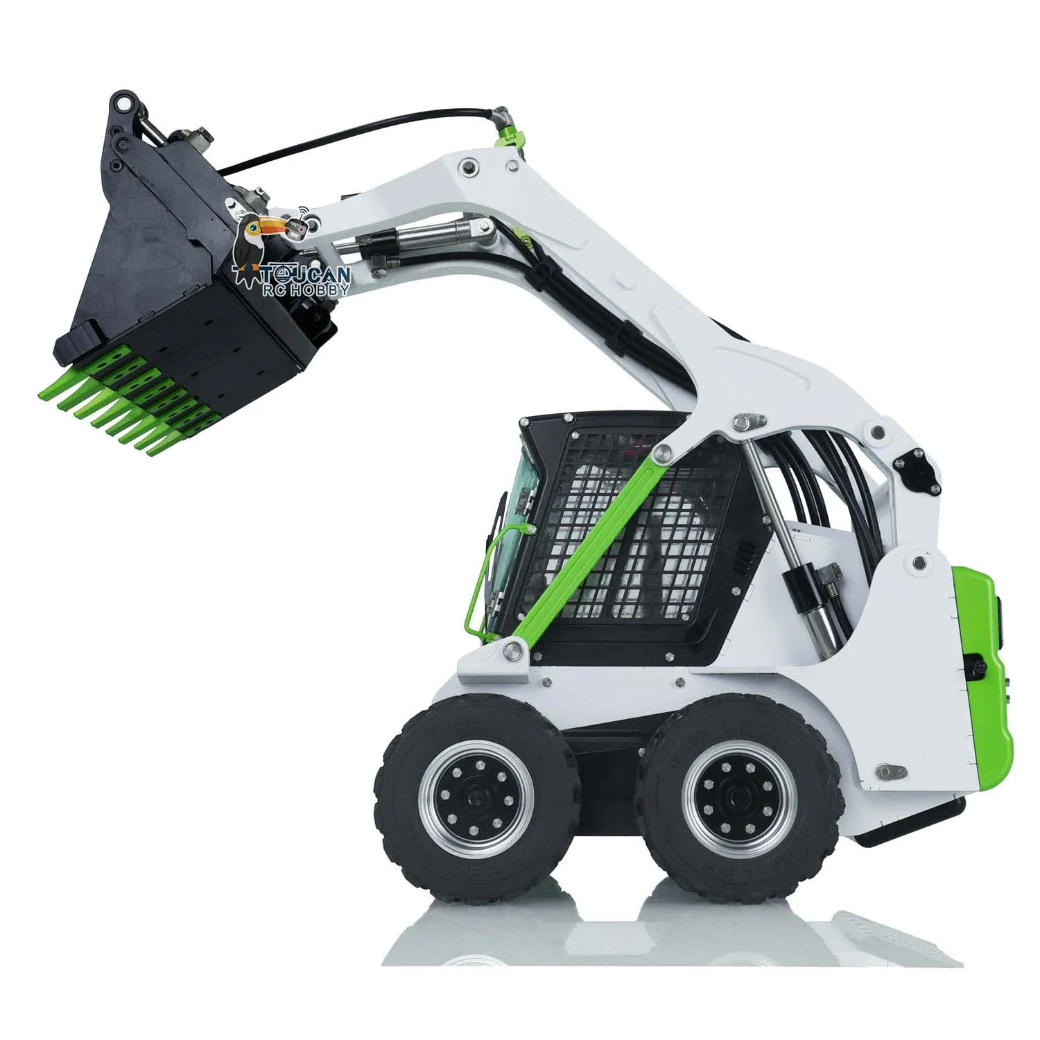 US Stock LESU LT5H 1/14 Metal Wheeled Skid-Steer Hydraulic RC Loader RTR Engineering Radio Remote Control DIY Model Toy THZH1279 6