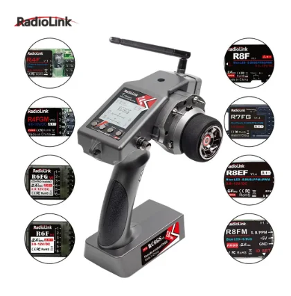 Radiolink RC6GS V3 2.4G 7 채널 RC 라디오 송신기 및 자이로 수신기 R7FG RC 자동차 보트 용 새로운 업그레이드 된 원격 컨트롤러