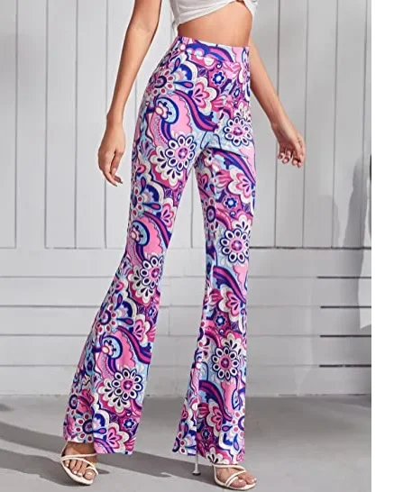パンツ JACQUARD HALF FLARE PANTS (BLUE FLOWER) jacquard half flare pants (blue flower) – POPPY