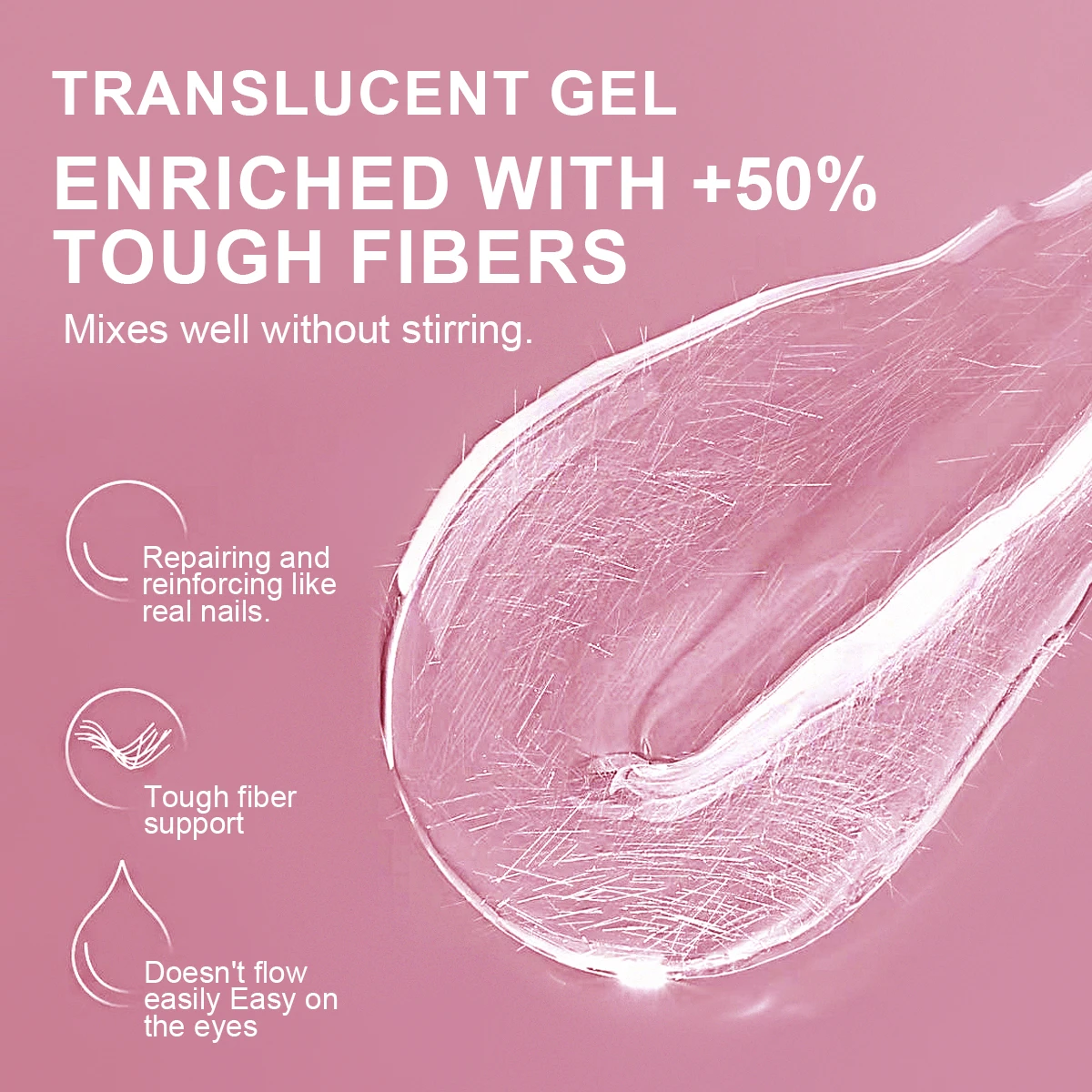 Nail Extension Fibers Gel Set Quick Nail Repair Constructed Adhesive Nail Care, Nail Fiber Rubber Base Gel Lasting Manicure Tool 3