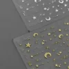 1pcs 5D Bronzing Star Moon Nail Art Stickers Luxury Gold Silver Adhesive Slider Press on Nail Decoration Decals Accessories DIY 3