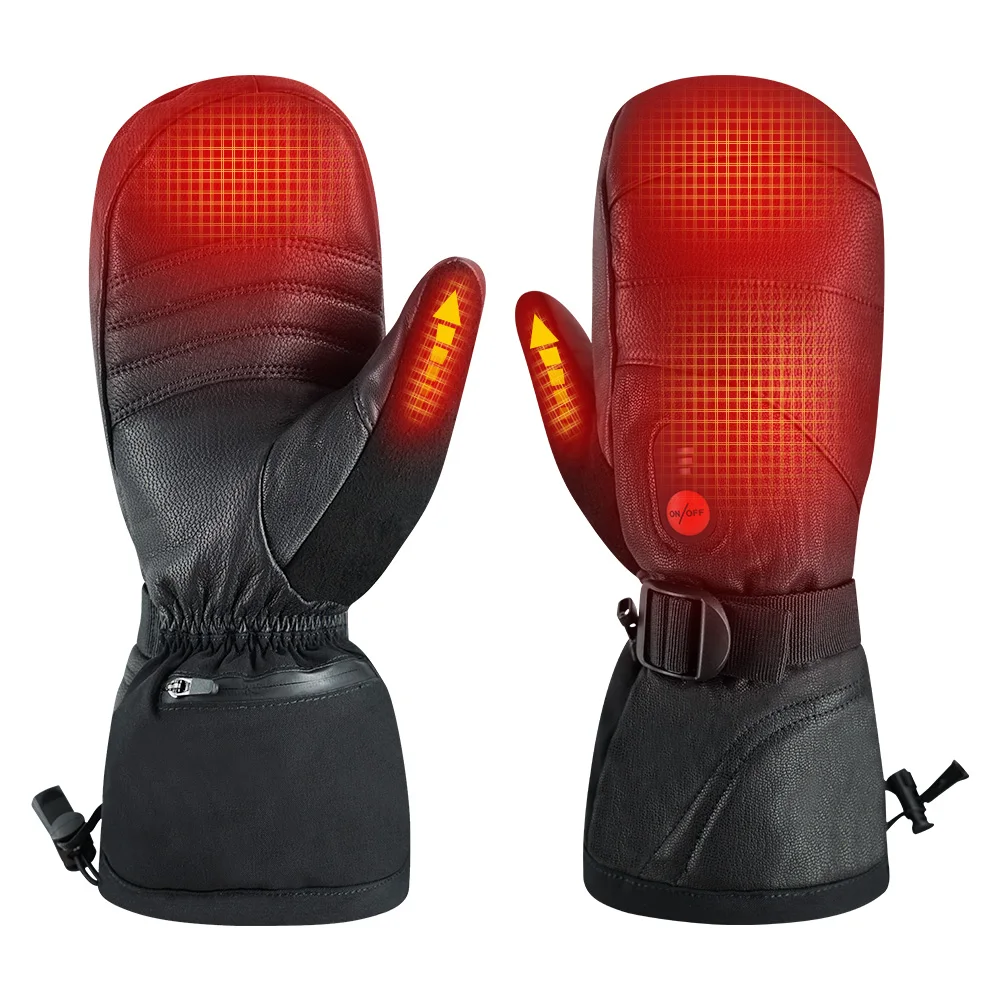 Unisex Far Infrared Heated Mitten Gloves Carbon Fiber Heating 3 Shift Temperatures Battery Heated Mitten Gloves SHGS38 2