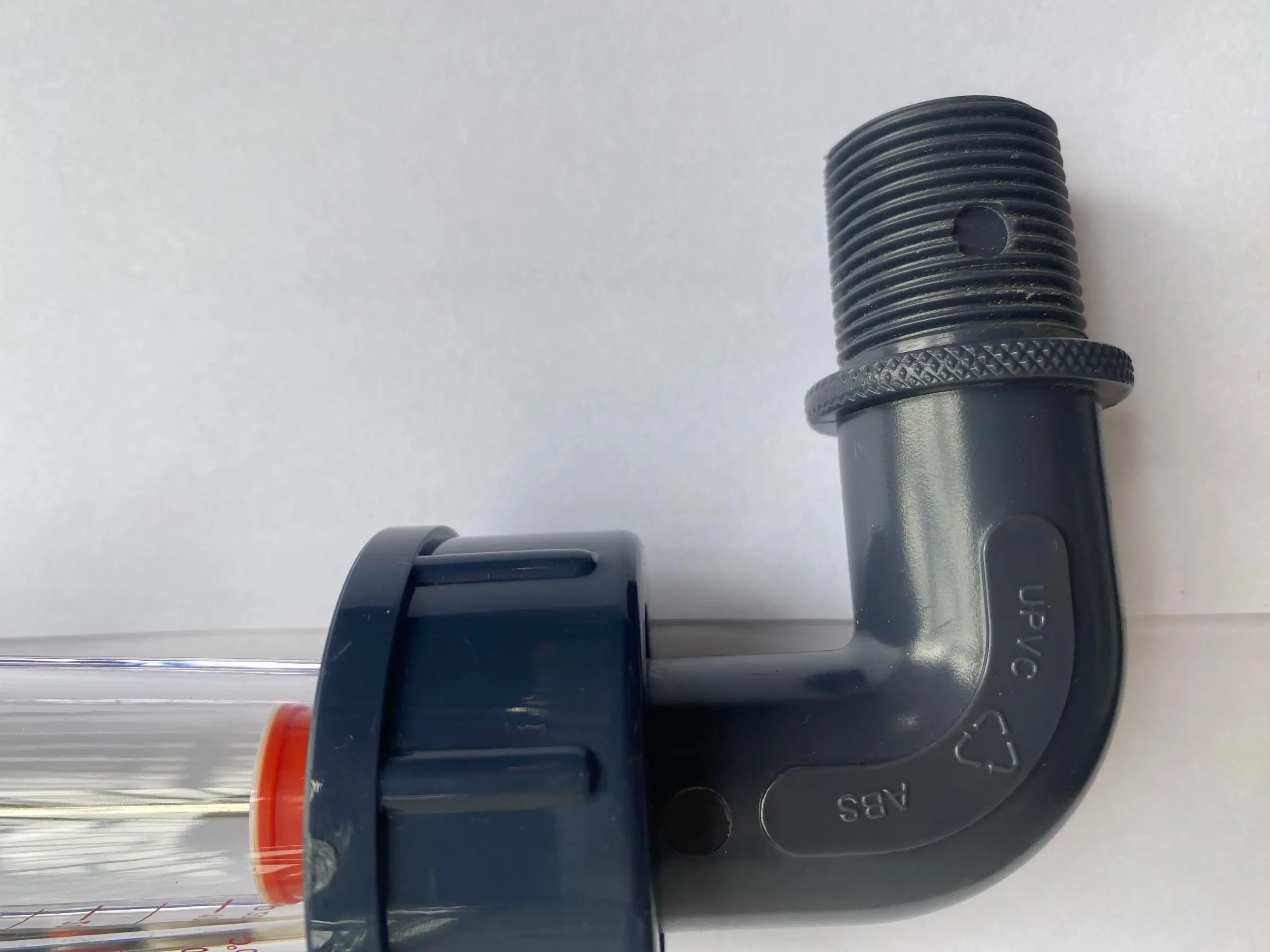 LZS-25E Elbow Plastic Tube Type Water Rotameter Liquid Flowmeter Measuring Tools