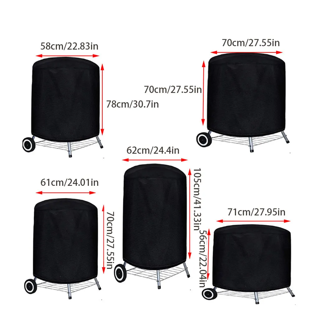 BBQ Cover Outdoor Anti-Dust Waterproof Oven Cover Heavy Duty Grill Rain Protective Outdoor Barbecue Charcoal Grill