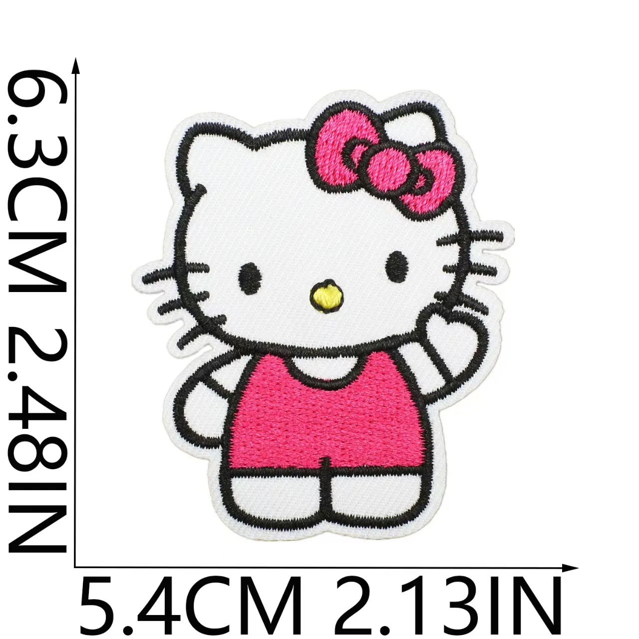 Yin en Yang Cat Patch Geborduurde Badge Borduurwerk Applique Iron Naai op Kleding