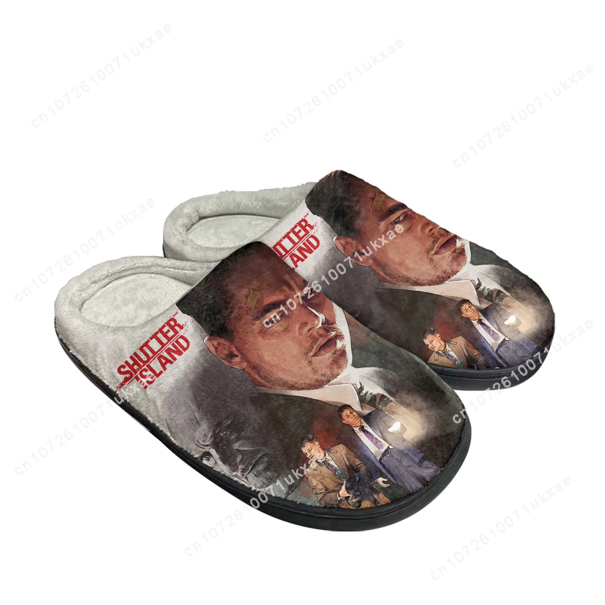 

Shutter Island Home Cotton Slippers Men Women Leonardo DiCaprio Plush Bedroom Casual Keep Warm Shoes Thermal Slipper Custom Shoe