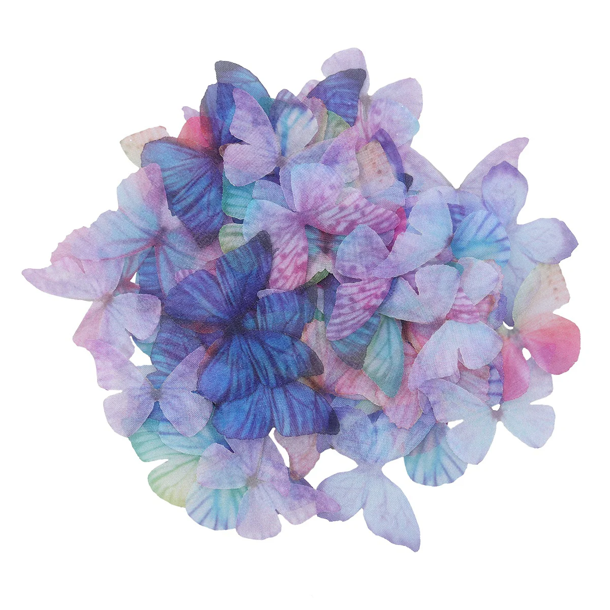 

20 Pcs Multicolor Stereo Double Layers Gauze Hair Decoration DIY Accessories Applique Clothes Sewing Decoration (As Shown)
