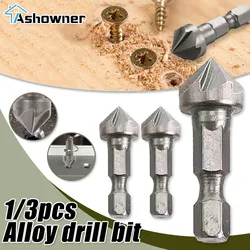 1/3pcs Countersink dril screws extractor Six-Blade metal core Replace the drill bit Household essential gadgets Work efficiently