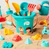 18 PCS Summer Beach Set Toys For Kids Digging Sand Plastic Bucket Watering Bottle Shovels Children Beach Water Game Toys Tools 5