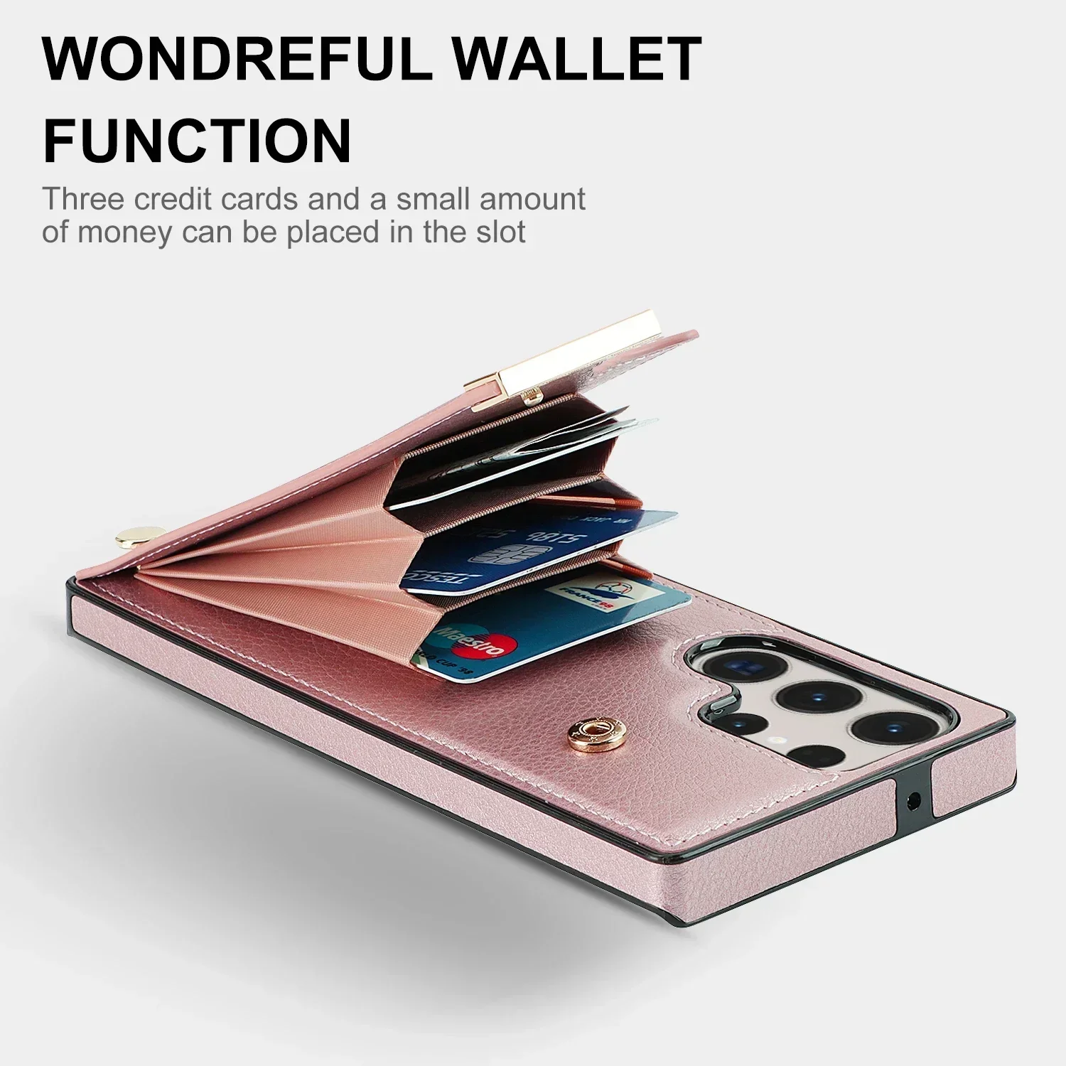 Leather Wallet Case with Organizer Card Slot