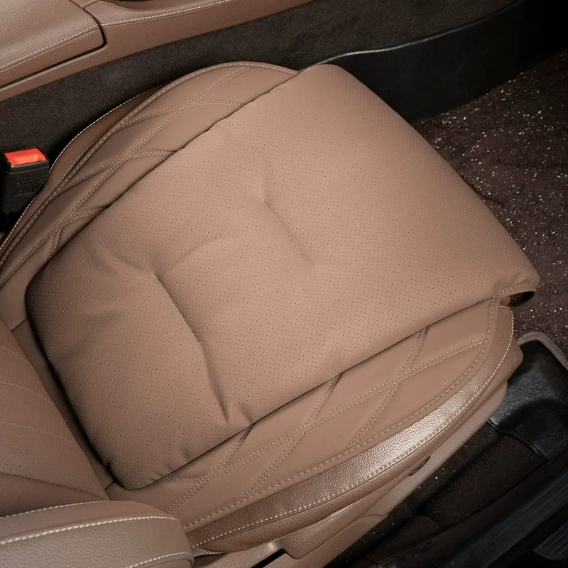 Luxury Nappa Leather Breathable Car Seat Cushion