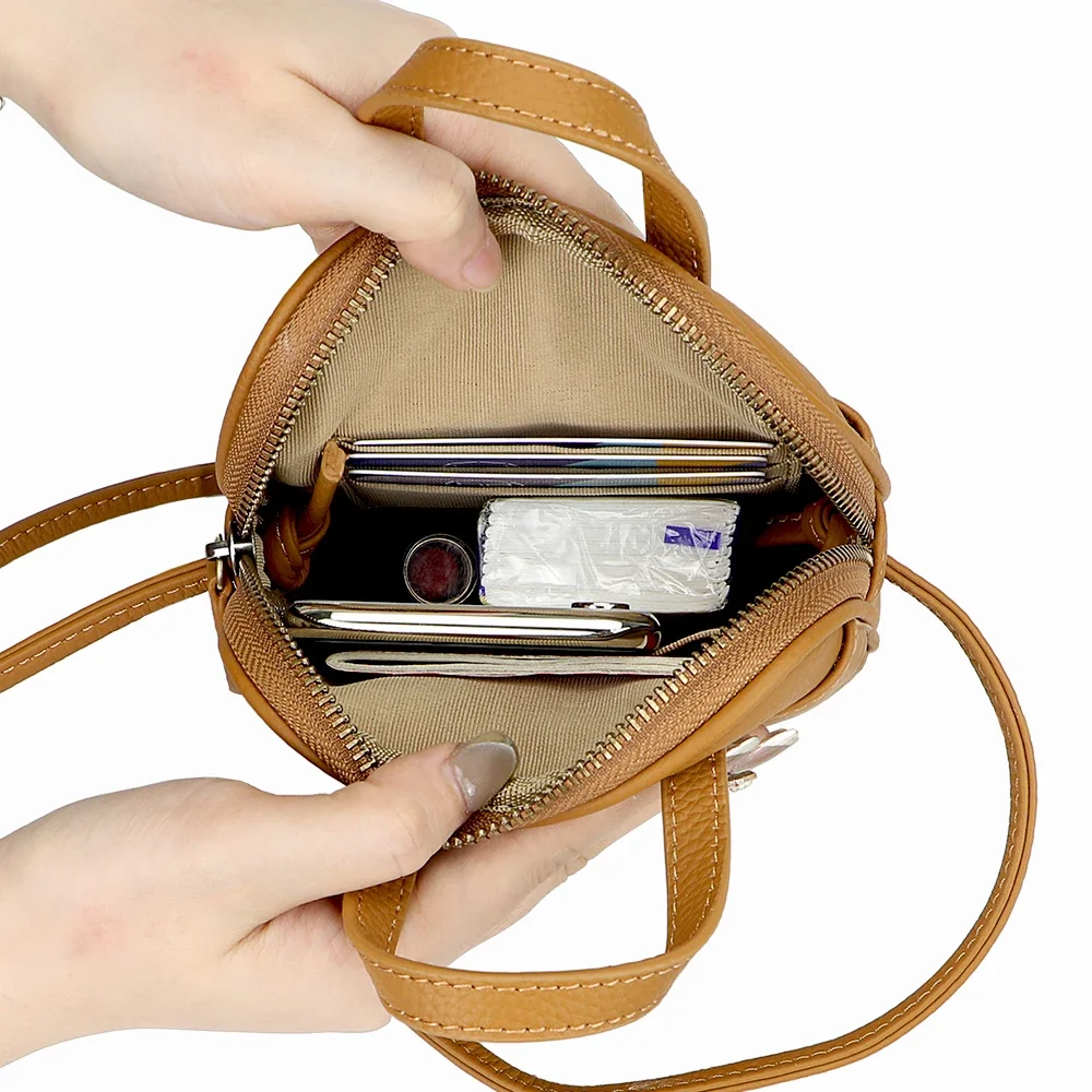 URBAN MASTERLuxury Soild Shoulder Crossbody Bags for Women Genuine Cow Leather Fashion Simple Phone Purse Small Square Bag 1590