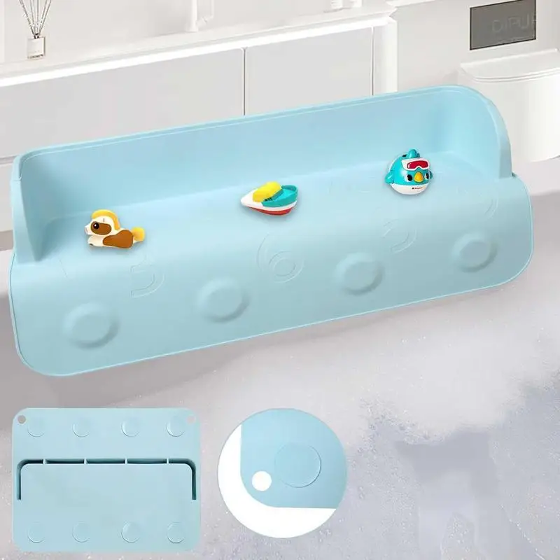 Baby Shower Bathtub Splash Guard Bathtub Storage Rack Effective Water Splashing Prevention Floor Protection Shower Splash Guard