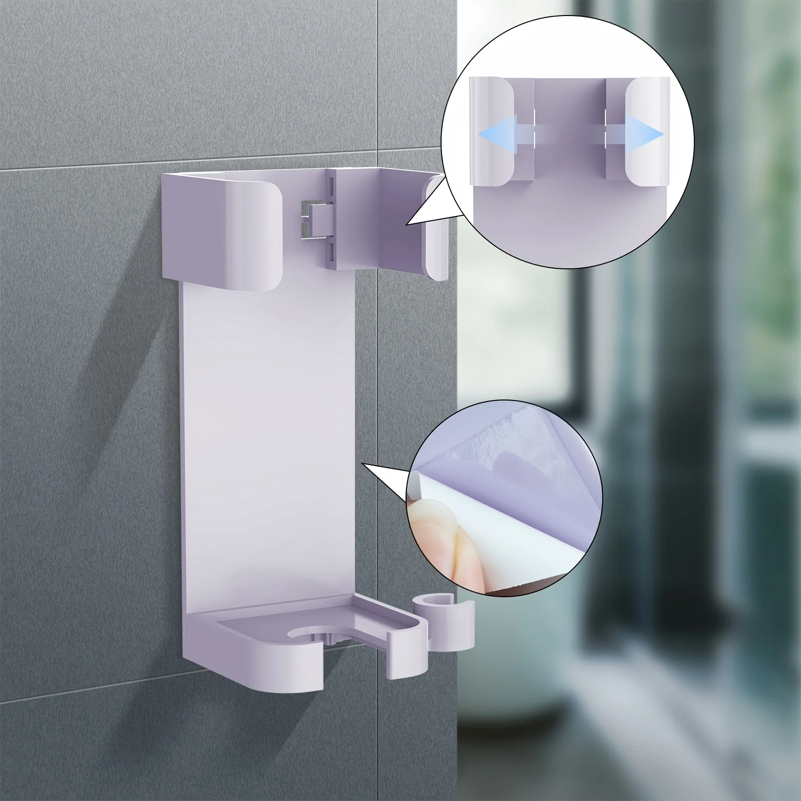 Piastra per bigodini Supporto per arricciacapelli Staffa per arricciare Organizzatore per asciugacapelli a parete per accessori per la casa da bagno Alta qualità - immagine 2