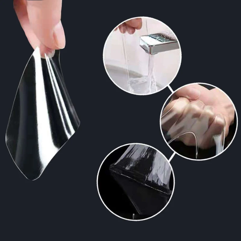 Strong Double Sided Nano Tape Reusable Transparent Square Wall Adhesive No Traces Stickers Waterproof Traceless Home Glue Tapes 3