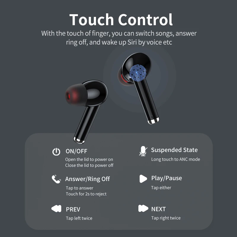 Awei 650mAh ANC Wireless Bluetooth Earphones with Mic Noise