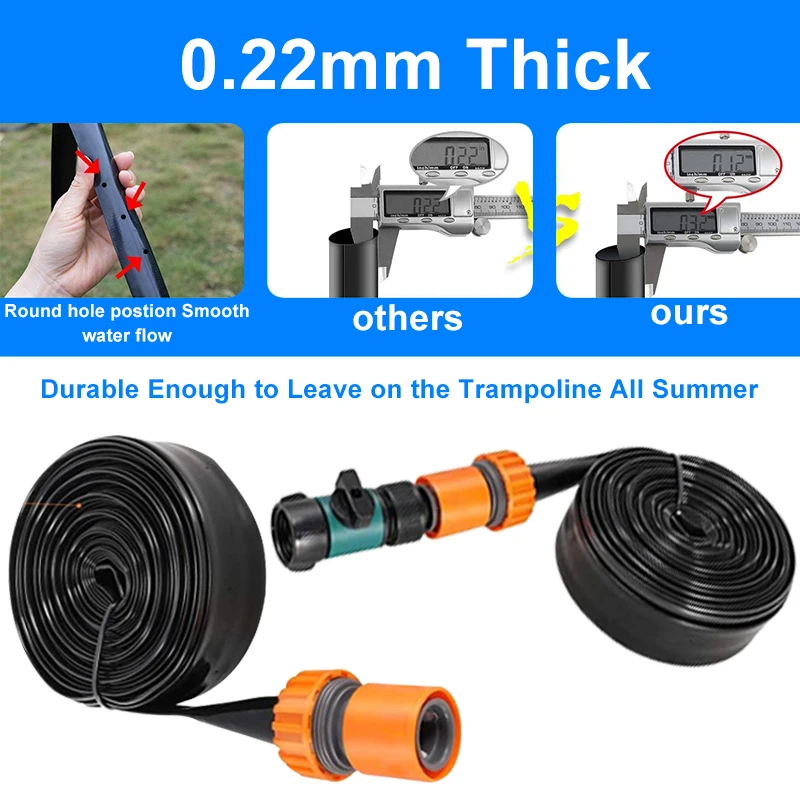 Trampoline Sprinkler Outdoor Trampoline Micro Spray Belt Summer Mist Cooling System Terrace Watering Irrigation Humidificador