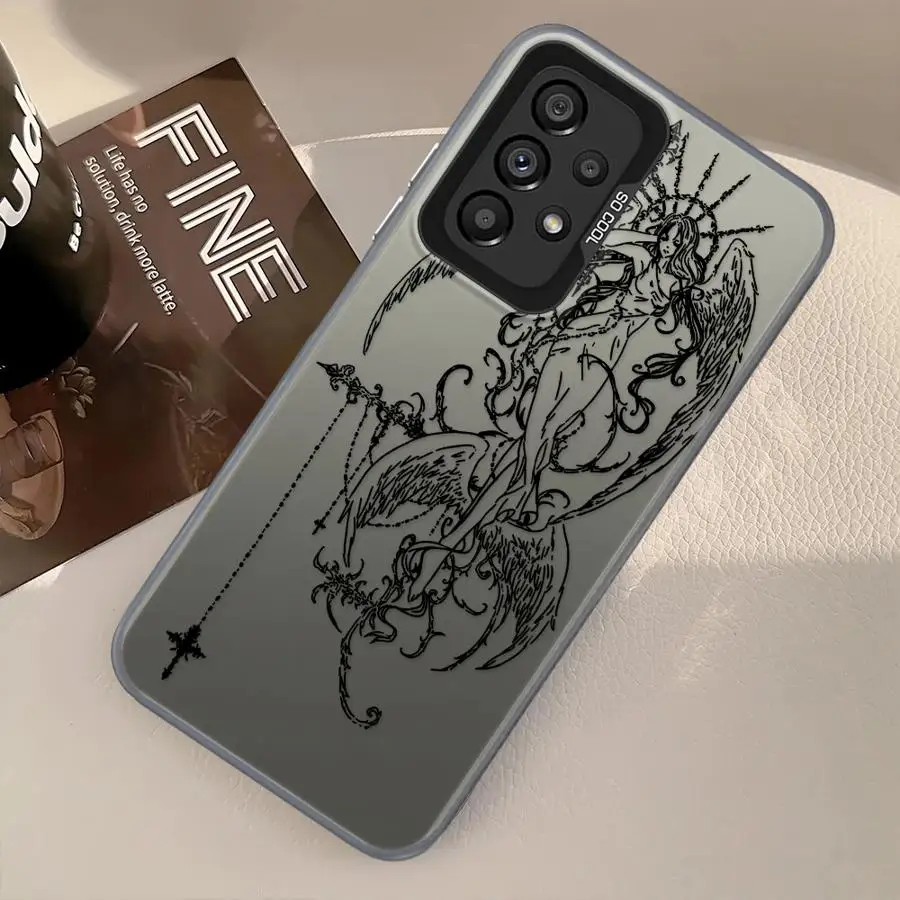 Gothic Style Angel Cross Phone Cover Case