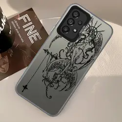 Gothic Style Angel Cross Phone Cover Case - Galaxy A17 (Mix01)