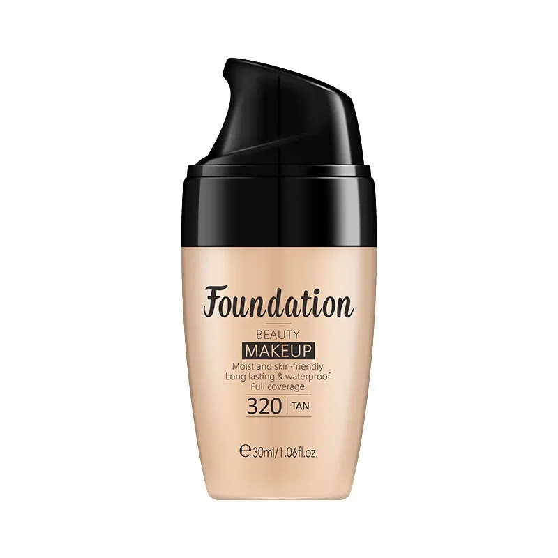 Liquid Foundation Moisturizing Long Lasting Face Comestics Natural Brighten Face Base Tone Make Up 30ml