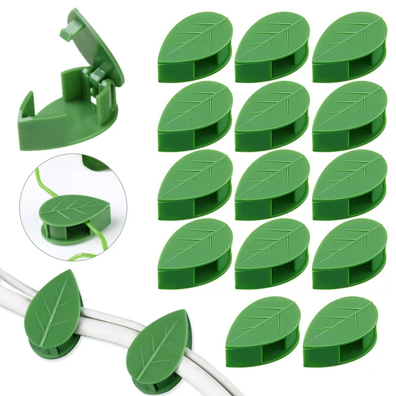 

HOT SALE 100PCS Invisible Plant Climbing Wall Fixture Rattan Vine Bracket Fixed Buckle Leaf Clips Traction Holder For Plants
