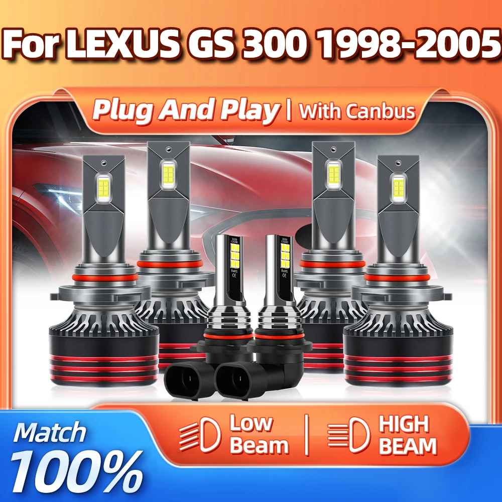 

Canbus LED Headlight 360W 60000LM Car Headlamp With Fan 12V 6000K Fog Lamp For LEXUS GS 300 1998-2000 2001 2002 2003 2004 2005