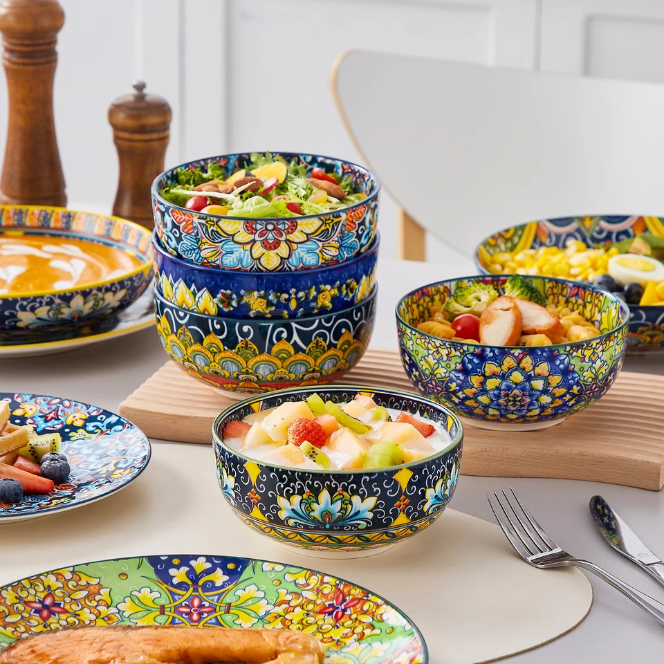 Bohemian Style 24 Piece Dinnerware Set