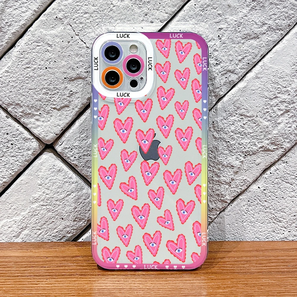 Turkish Blue Evil Eye Transparent Phone Case