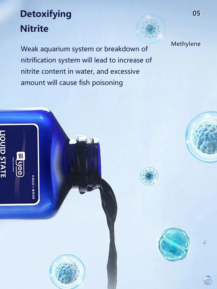 Fish Disease Medicine 235ML Methylene Blue Solution Ornamental Fish for Aquarium Removal of White Spots and Fish Disease Medicine Koi Goldfish Betta