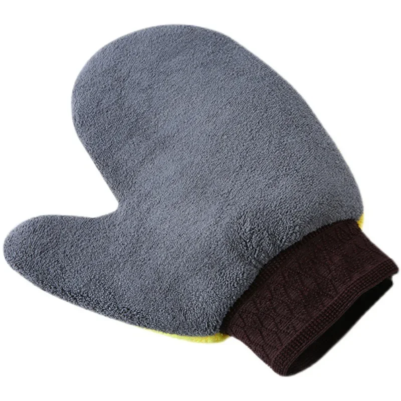 Bearpaw Coral Velvet Car Cleaning Gloves Microfiber Thumb Car Wash Gloves Beauty Supplies Cleaning Tools