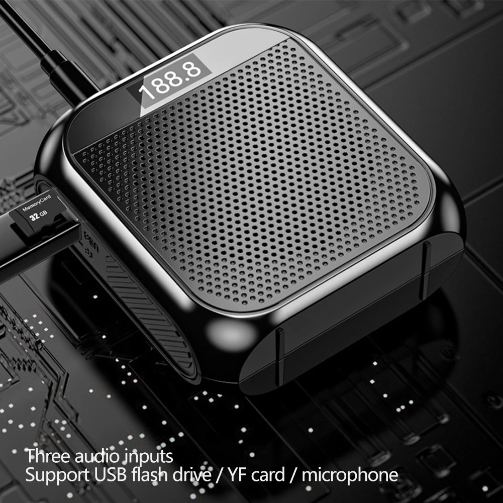 Voice Amplifier Long Battery Life Rechargeable Waistband Amplifier with Headset Microphone for Teaching Presentation
