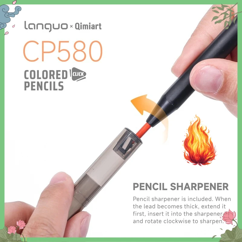 Languo 12 색 페인팅 기계식 연필 세트 프레스 3.0mm 소프트 코어 오일 스케치 드로잉 색칠하기 책 학교 용품