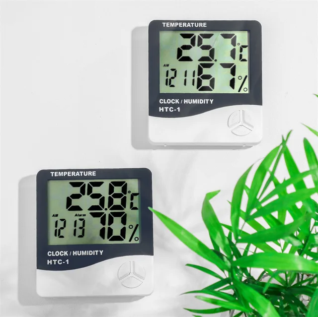 Digitális Lcd Beltéri Kényelmes Hőmérséklet -Érzékelő Páratartalommérő Hőmérő Higrométer - Image 2