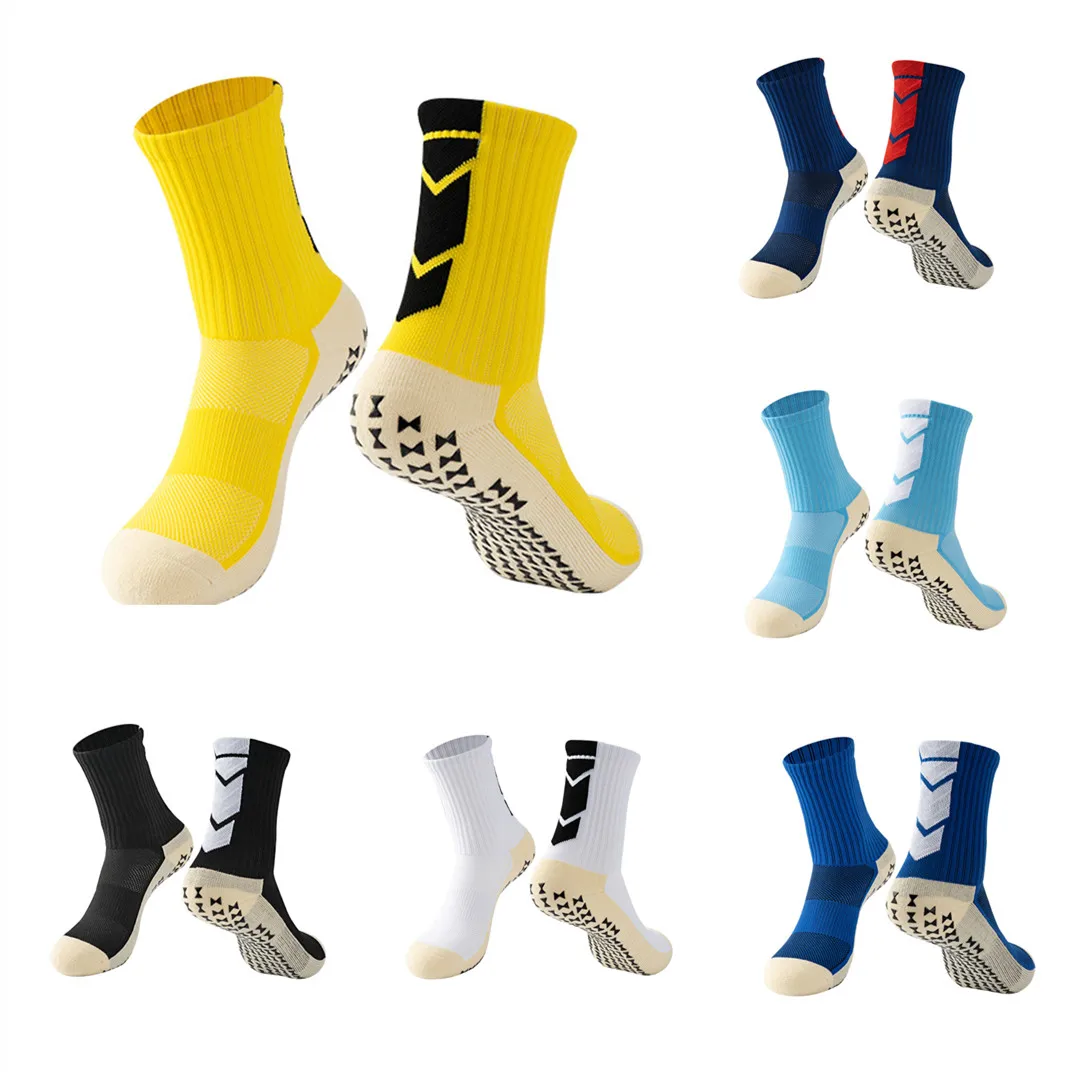 

Black Men's Sports Socks Thick Towel Bottom Men's Mid-tube Dispensing Non-slip Football Socks Basketball Socks Sports Stockings