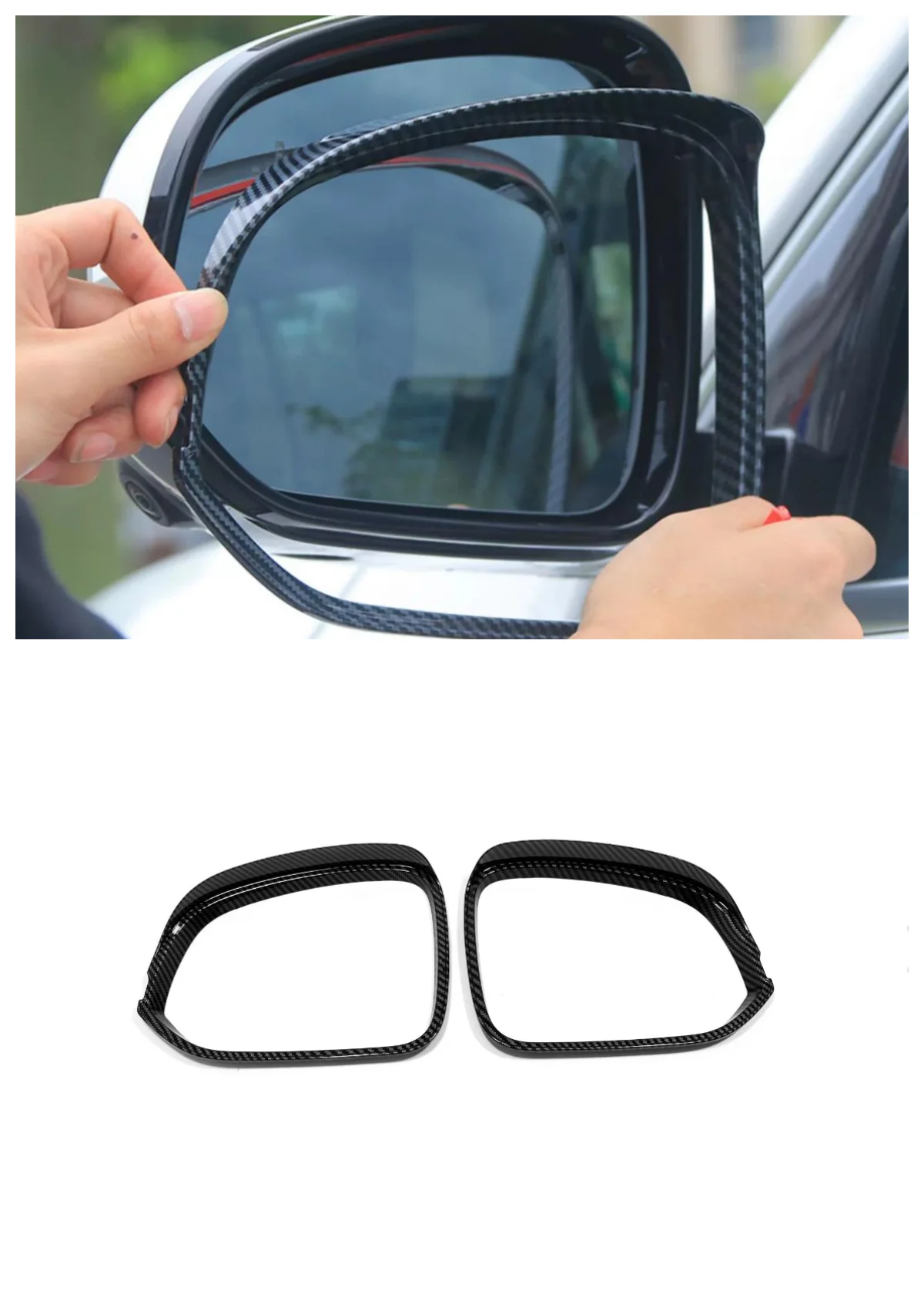 

Suitable for the 2022 Great Wall Tank 500 rearview mirror rain eyebrow decorative frame 2-piece set