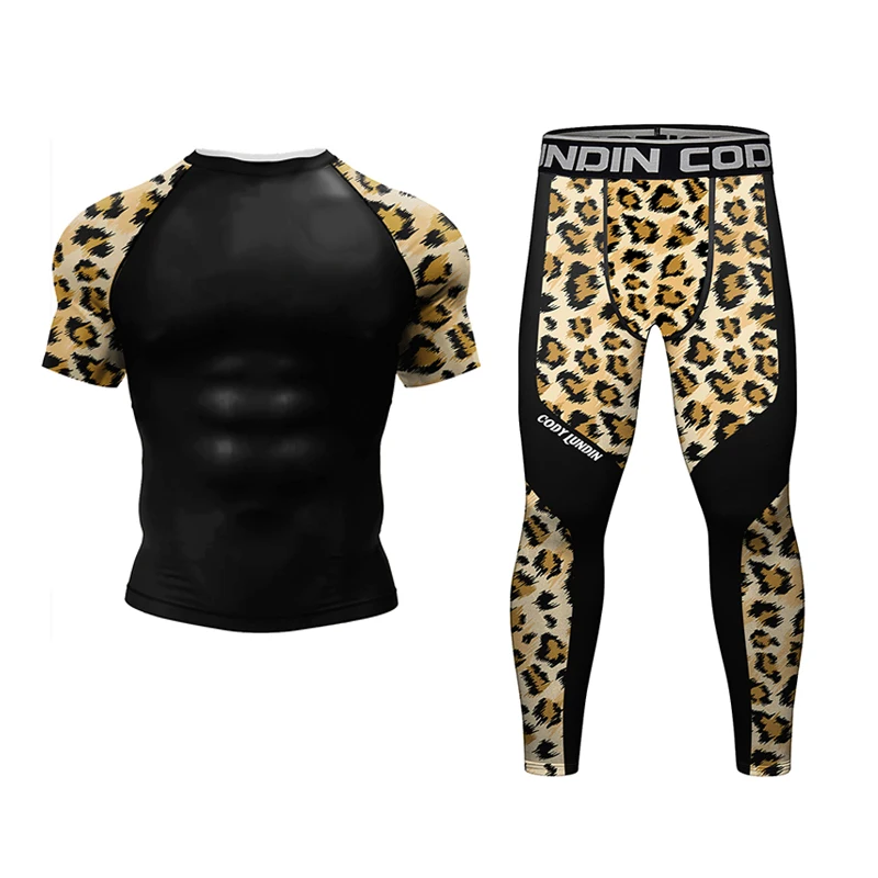 Sport MMA T-shirt + Pants Set Grappling Jiu Jitsu Rashguard for Men Bjj Boxing Jerseys MMA Shorts Boxeo Clothing Suit sports apparel,mens t shirt