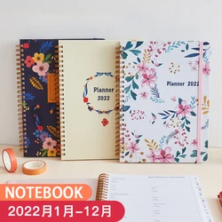 Planificateur de virage latéral pour ordinateur portable, planificateur en anglais avec diviseur, planificateur, planificateur, planificateur, calendrier de cette semaine, à bobine, 2022 