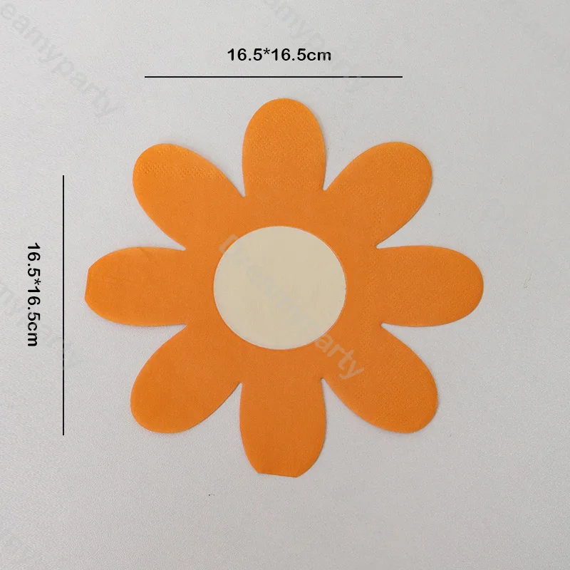20pcs Daisy Theme Paper Napkins Flower Disposable Restaurant Tissues Kids Birthday Baby Shower Wedding Party Decoration Paper Napkins