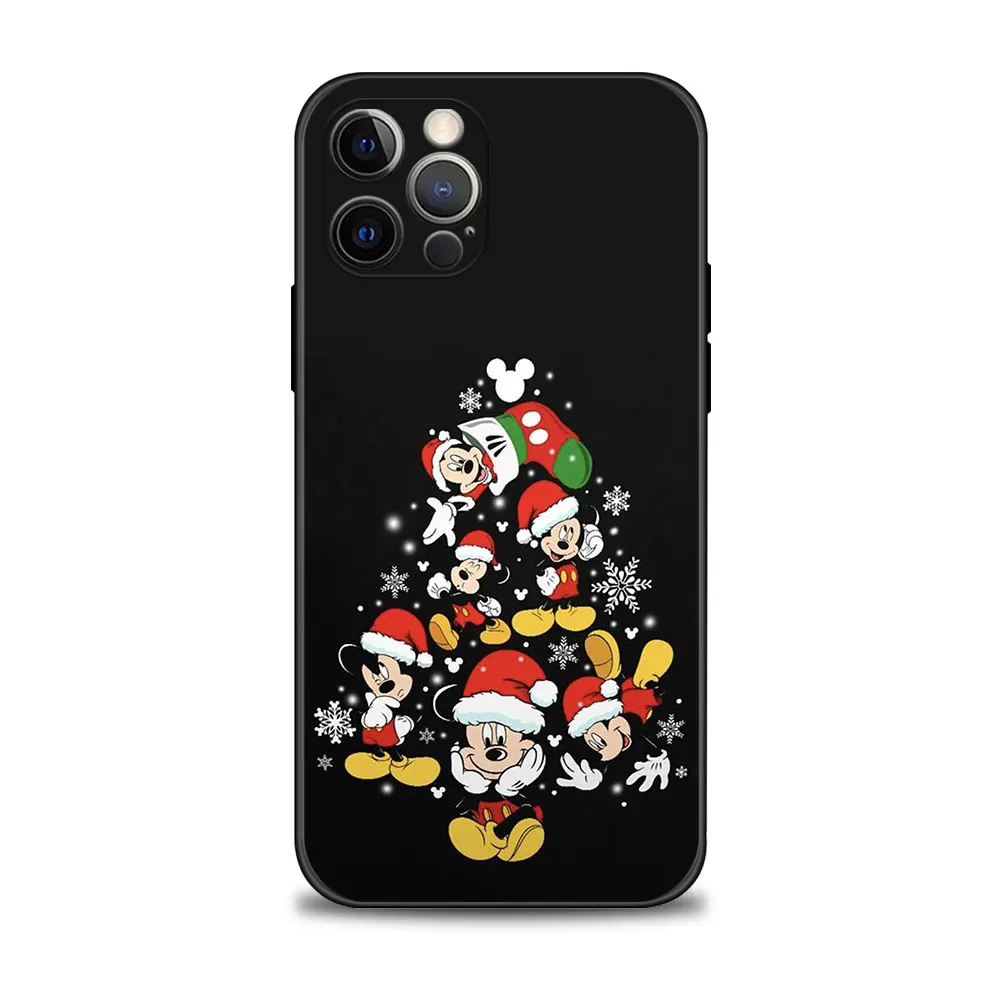 thumbnail image 1 of Phone Case For Apple iPhone 14 13 12 11 Pro Max 13 12 Mini XS Max XR X 8 Plus Disney Merry Christmas Mickey Minnie, 1 of 5
