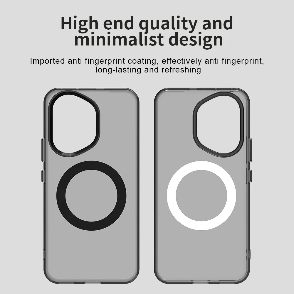 Magnetic Wireless Charging Case - Candy Colors Transparent Back Shell Cover