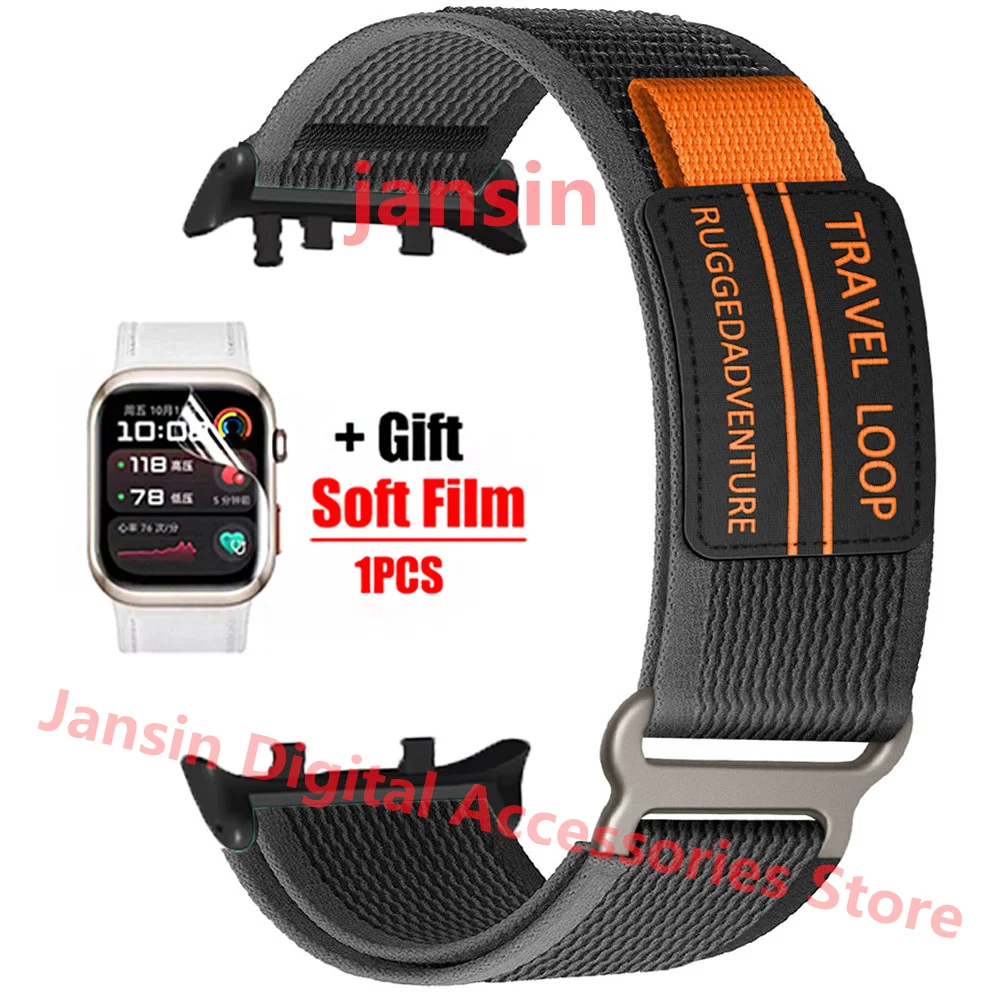Nylon Loop Band Sport Bracelet with Soft Protector Film - Replaceable Accessories