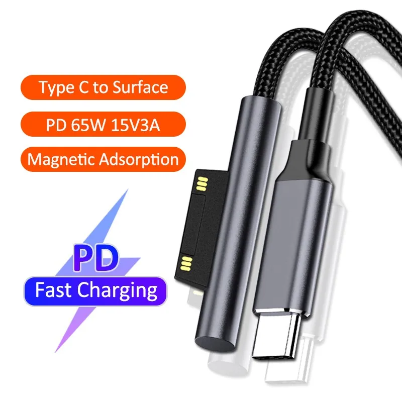 USB C Power Supply Charger Adapter 65W 15V 3A for Microsoft Surface Pro X 8 7 6 5 4 3 Type C PD Tablet Fast Charging Plug power adapter,power charger