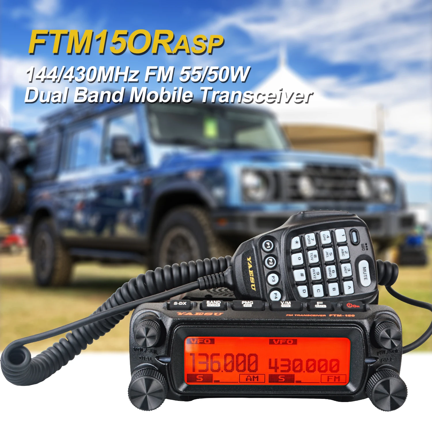 YAESU FTM-150 VHF 55W UHF 50W Dual Band FM Mobile Transceiver Air