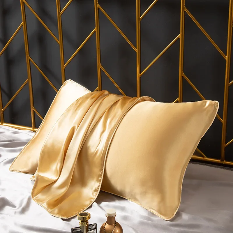 AAAAAA(6A) 25 Momme Natural Mulberry Silk Pillowcase Luxury Silky Envelope Pillow Case for Hair and Skin 48X74CM