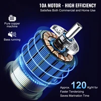 SucceBuy 17 pouces 54 lames attendrisseur de viande Commercial 450W attendrisseur de viande électrique Machine pour porc poulet poisson 2