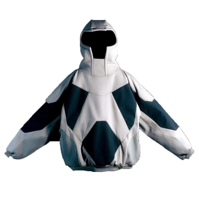 

Женский пуловер в стиле Харадзюку, Повседневная Толстовка с капюшоном и длинными рукавами, с цветными блокировками, 2000