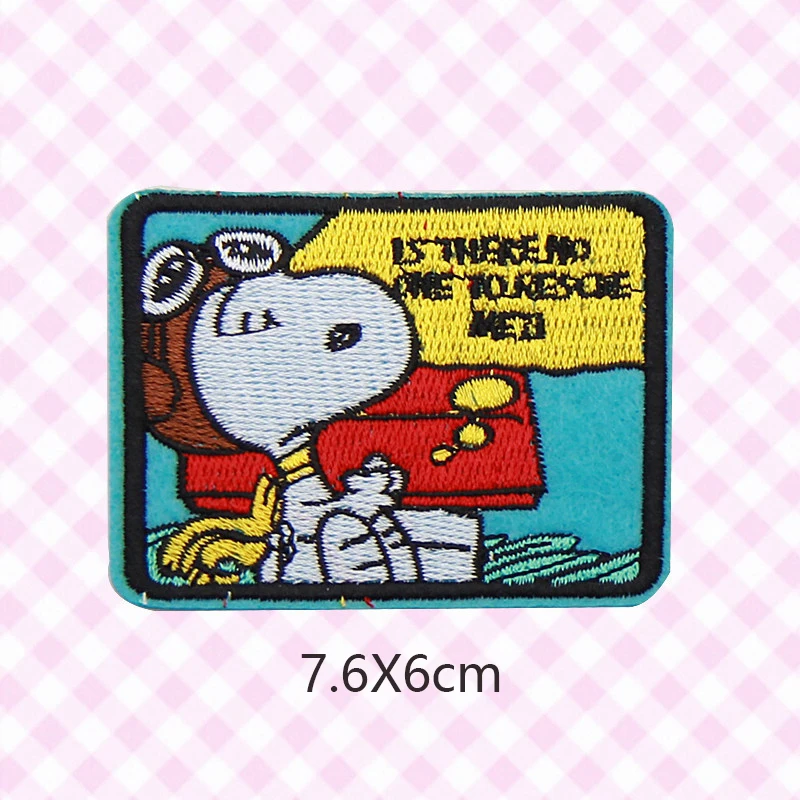Snoopy Patch Cartoon Embroidered Iron on Patches for Clothing Fashion Backpack Jacket Jeans Sticker DIY Girl Sewing Decoration 5