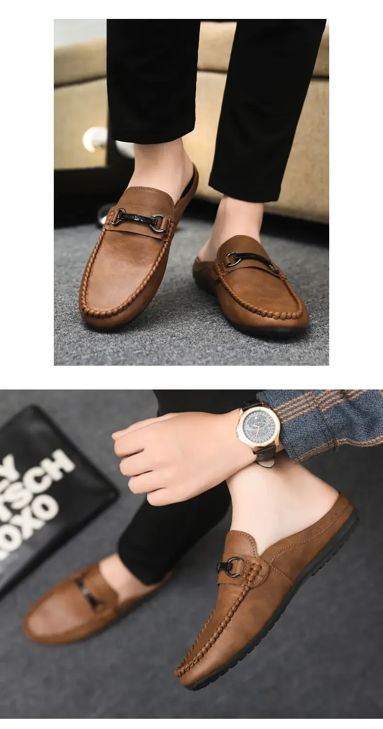 Herren Pantoletten Slipper Als Bequeme Freizeitschuhe Ohne Ferse_voghion.com